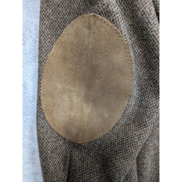 Stewart County Blazer Mens 48L Brown Wool Academia Elbow Patch Acorn Button - Picture 14 of 16
